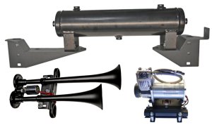 Polaris RZR 1000 Onboard Air System - Kleinn Air Horns - Heavy Duty 150 PSI with Model 102-1 Horns - `14-`21 Polaris RZR 1000 Onboard Air System - Kleinn Air Horns - Heavy Duty 150 PSI with Model 102-1 Horns - `14-`21